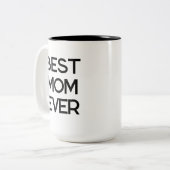 Beste Mama je Moderne Typografie Muttertagsgeschen Zweifarbige Tasse (Vorderseite Links)
