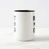 Beste Mama je Moderne Typografie Muttertagsgeschen Zweifarbige Tasse (Mittel)