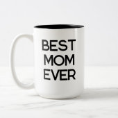 Beste Mama je Moderne Typografie Muttertagsgeschen Zweifarbige Tasse (Links)