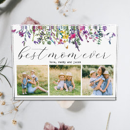 Beste Mama je Modernes Drei-Foto-Block Fotoblock