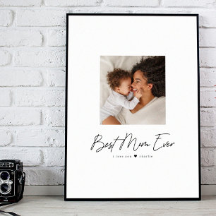 Beste Mama je   Modernes Foto Custom Poster