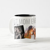 Beste Mama je Modernes, individuelles Foto Kaffeem Zweifarbige Tasse (Vorderseite Links)