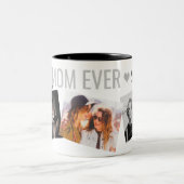 Beste Mama je Modernes, individuelles Foto Kaffeem Zweifarbige Tasse (Mittel)