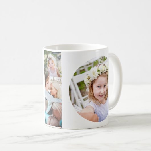 Beste Mama je Modernes Instagramm-FotoCollage Kaffeetasse (VorderseiteRechts)