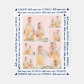 Beste Mama je Modernes Personalisiertes 6 Foto Fleecedecke (Vorderseite)