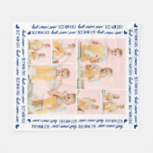 Beste Mama je Modernes Personalisiertes 6 Foto Fleecedecke (Vorderseite (Horizontal))