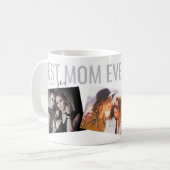 Beste Mama je Modernes, Personalisiertes Foto Kaffeetasse (Vorderseite Links)