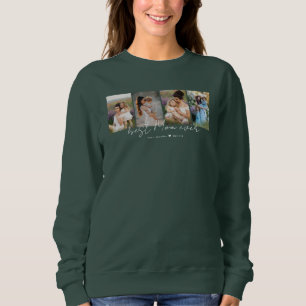 Beste Mama je Modernes Skript 4 Fotos Collage Gesc Sweatshirt