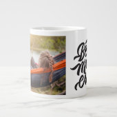Beste Mama je Modernes Skript Personalisiertes Fot Jumbo-Tasse (Vorderseite)