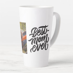 Beste Mama je Modernes Skript Personalisiertes Fot Milchtasse