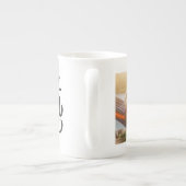 Beste Mama je Modernes Skript Personalisiertes Fot Porzellantasse (Rückseite)