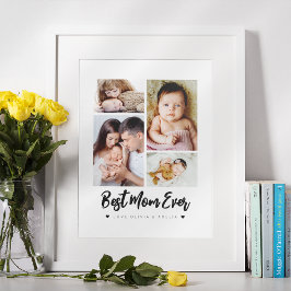 Beste Mama je | Modernes Vier Foto Poster