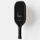 Beste Mama je Monogram Script Black Pickleball Schläger (Links)
