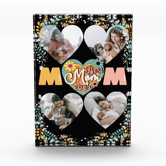 Beste Mama je Multi-Heart-Foto Fotoblock (Vorderseite)