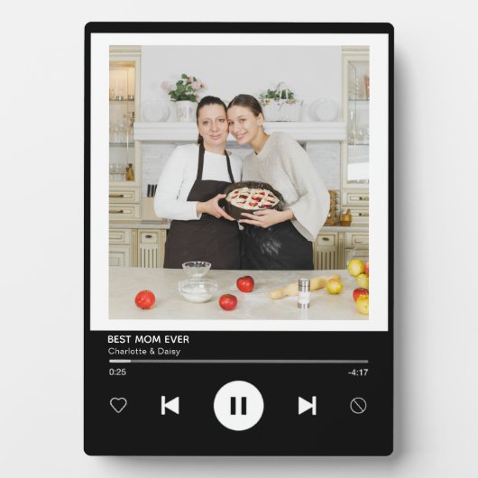 Beste Mama je Music Player Foto bewahren Fotoplatte (Vorderseite)