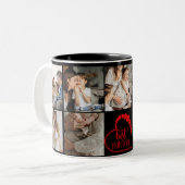 Beste Mama je MUTTER-Foto-Tasse Zweifarbige Tasse (Vorderseite Links)