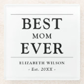 Beste Mama je Mütter Geschenk Glasuntersetzer (Vorderseite)