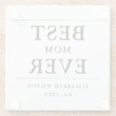 Beste Mama je Mütter Geschenk Glasuntersetzer (Rückseite)