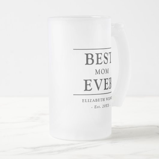 Beste Mama je Mütter Geschenk Mattglas Bierglas (VorderseiteRechts)