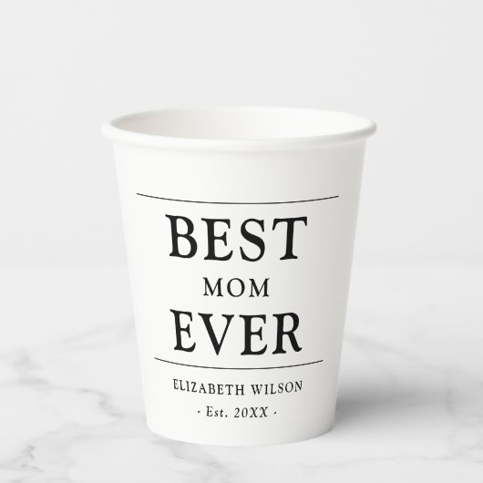 Beste Mama je Mütter Geschenk Pappbecher (Vorderseite)
