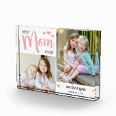 Beste Mama je Mutter Rosa am Tag Fotoblock (Rechts)