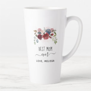 Beste Mama je Mütter Tag Bloral Personalisiert Milchtasse