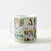 Beste Mama je Mütter Tag Foto Grün Kaffeetasse (Vorderseite Links)