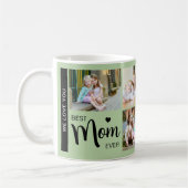Beste Mama je Mütter Tag Foto Grün Kaffeetasse (Links)