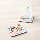 Beste Mama je Mutter und Baby-Igel Getränkeuntersetzer (Rechte Seite)