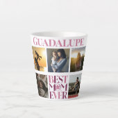 Beste Mama je Muttermutter FotoCollage Niedlich ro Milchtasse (Vorderseite)