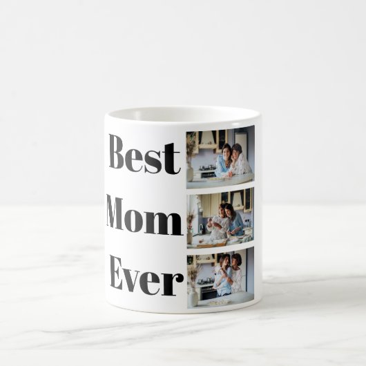 Beste Mama je Muttertag 3 FotoCollage Kaffeetasse (Mittel)