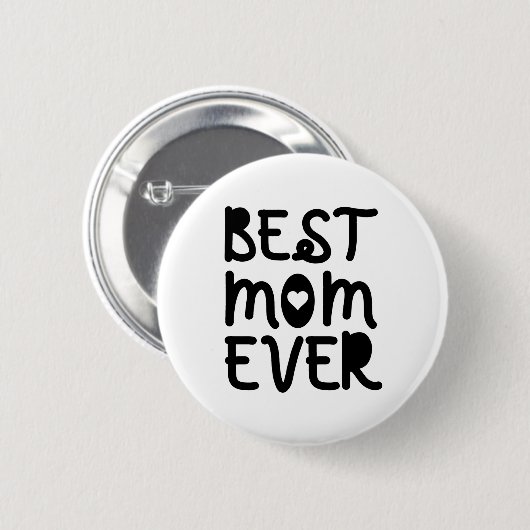 Beste Mama je Muttertag Button (Vorne & Hinten)