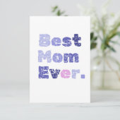 Beste Mama je Muttertag flatter Grußkarte Karte (Stehend Vorderseite)