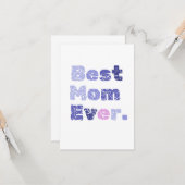 Beste Mama je Muttertag flatter Grußkarte Karte (Vorderseite/Rückseite Beispiel)