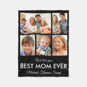 Beste Mama je Muttertag FotoCollage Fleecedecke