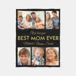 Beste Mama je Muttertag FotoCollage Fleecedecke
