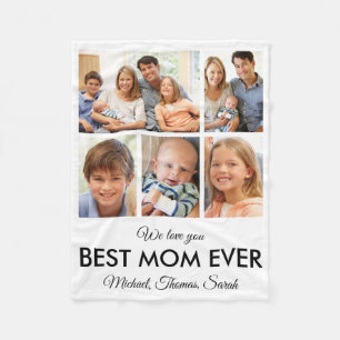 Beste Mama je Muttertag FotoCollage Fleecedecke