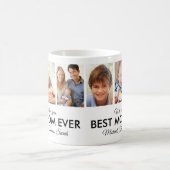 Beste Mama je Muttertag FotoCollage Kaffeetasse (Mittel)