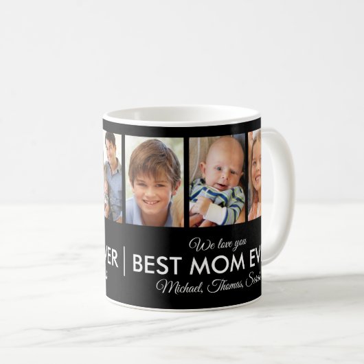 Beste Mama je Muttertag FotoCollage Kaffeetasse (VorderseiteRechts)