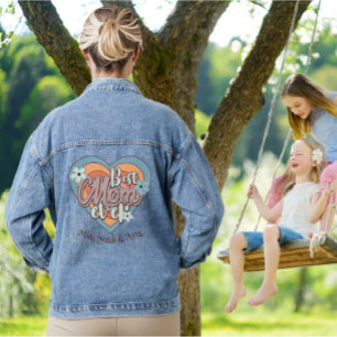 Beste Mama je - Muttertag/Geburtstag Retro Custom Jeansjacke