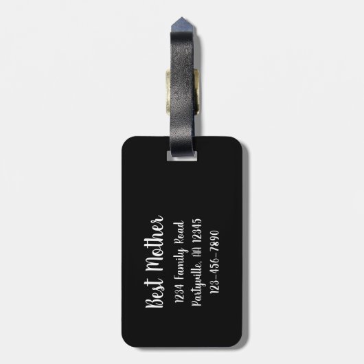 Beste Mama je Muttertag Gepäckanhänger (Rückseite vertikal)