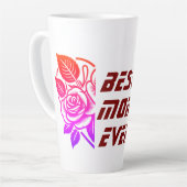 Beste MAMA je - Muttertag glücklich Milchtasse (Linke Ecke)