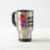 Beste MAMA je - Muttertag glücklich Reisebecher (Vorderseite Links)