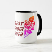 Beste MAMA je - Muttertag glücklich Tasse (VorderseiteRechts)