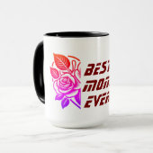 Beste MAMA je - Muttertag glücklich Tasse (Vorderseite Links)