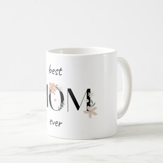 Beste Mama je Muttertag Kaffeetasse (VorderseiteRechts)