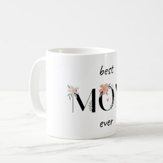 Beste Mama je Muttertag Kaffeetasse (Vorderseite Links)