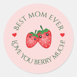 Beste Mama je Muttertag Liebe Sie Berry viel Runder Aufkleber