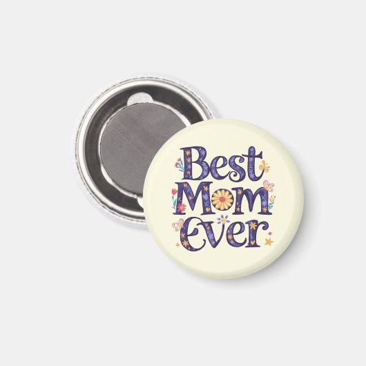Beste Mama je Muttertag Magnet (Vorderseite/Rückseite)