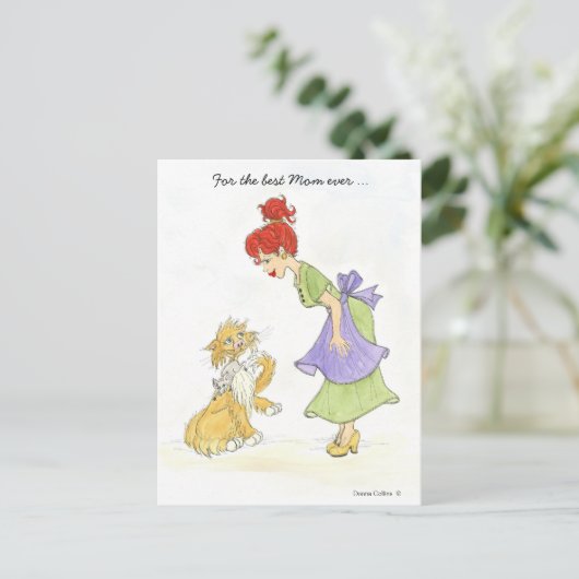 Beste Mama je Muttertag Postkarte (Stehend Vorderseite)